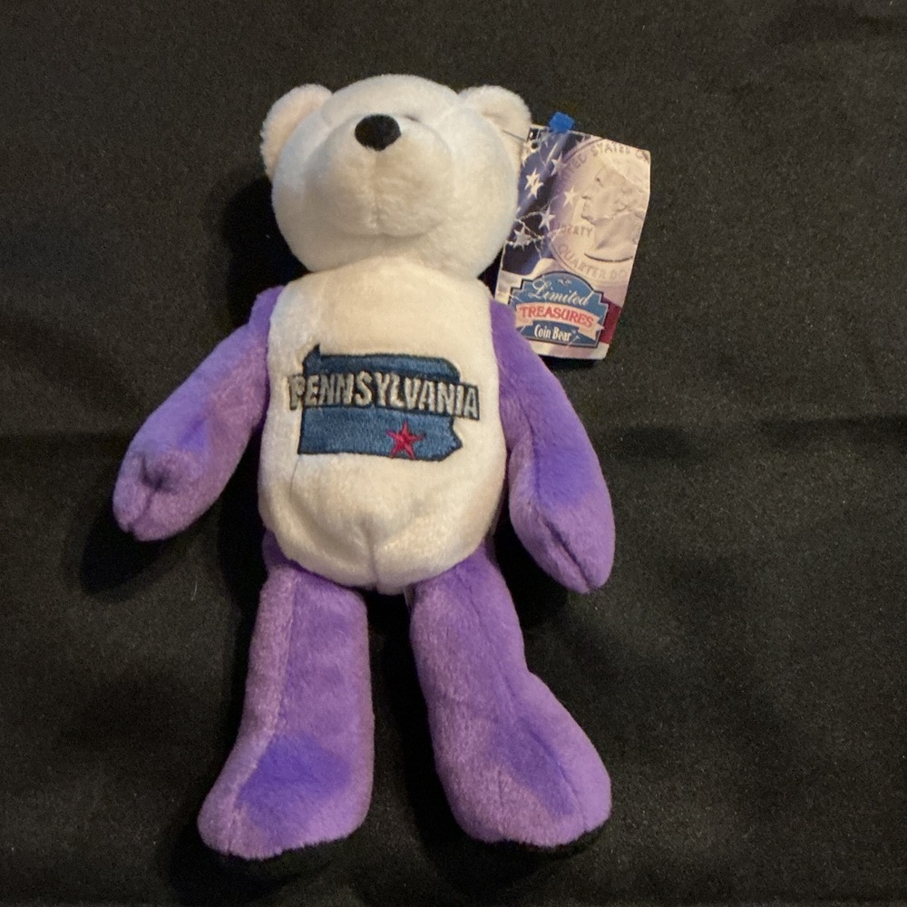 Pennsylvania Purple & White Plush Bear - Souvenir